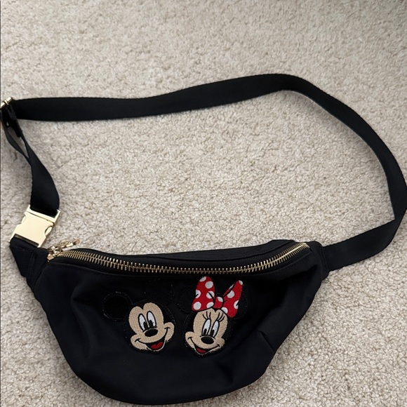 Stoney Clover Lane Classic Black Fanny with Mickey and Minnie Patches - sewn - Picture 1 of 8